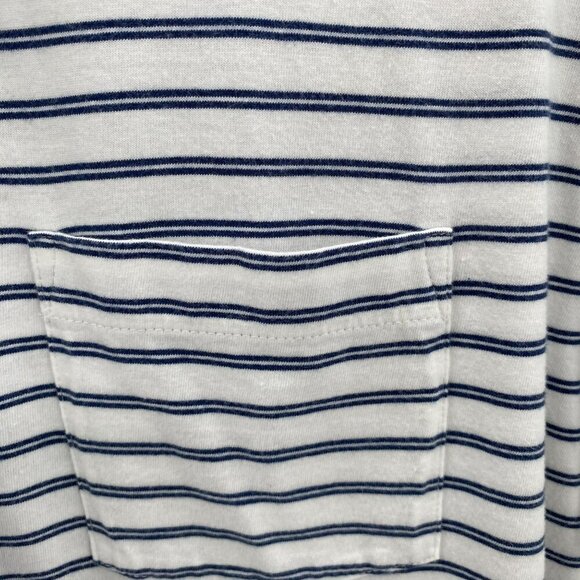 Peter Millar White/Navy Stripe Polo Men's Size L - Picture 3 of 5